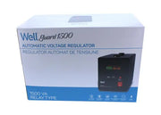 Stabilizator automat de tensiune cu releu 1500VA/900W, negru Well
