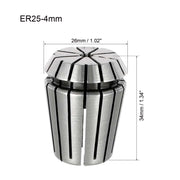 Bucsa elastica ER25, prindere 4.0 mm