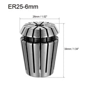 Bucsa elastica ER25, prindere 6.0 mm