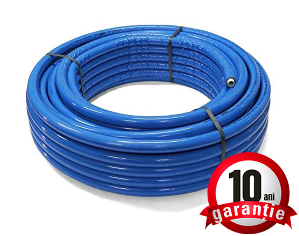 Teava pexal FORNELLO Hidronix, izolata, culoare albastru, diametru 16x2 mm cu insertie de aluminiu, pret/ml, colac 100 ml, 10 Ani Garantie