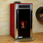 Termosemineu Fornello Primo Truva 25 kW Bordeaux cu kit complet încorporat pentru sistemul de încălzire,pompa de circulatie,vas de expansiune,supape de siguranta,Sistem de curatare MECANICA creuzet si drumuri de fum