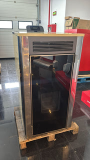 PRODUS, RECONDITIONAT, USOR LOVIT DAR IN PERFECTA STARE DE FUNCTIONARE cod 6029 !!! Termoșemineu Fornello Primo Truva 25 kW Ivory cu kit complet încorporat pentru sistemul de încălzire,pompa de circulatie,vas de expansiune,supape de siguranta,Sistem