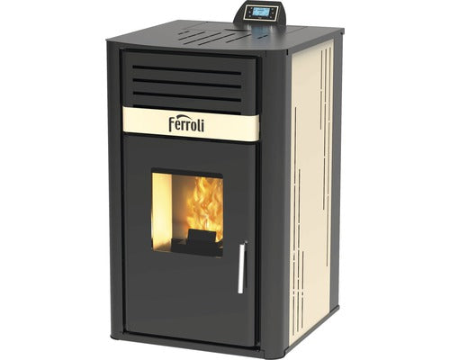 Termoșemineu pe peleți Ferroli Mirano Pellet N 24kW 3,1 kg/h panou