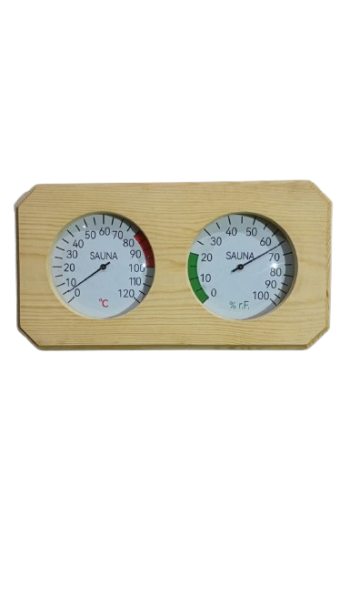 Termohigrometru sauna Waincris din lemn de pin UT-6
