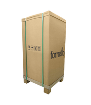 Termosemineu centrala pe peleti Fornello SERENA W25, 25 kw, complet echipat cu pompa de circulatie, vas de expansiune, supapa siguranta, telecomanda, culoare Bordeaux, arzator peleti din fonta, pentru suprafete pana la 150 mp