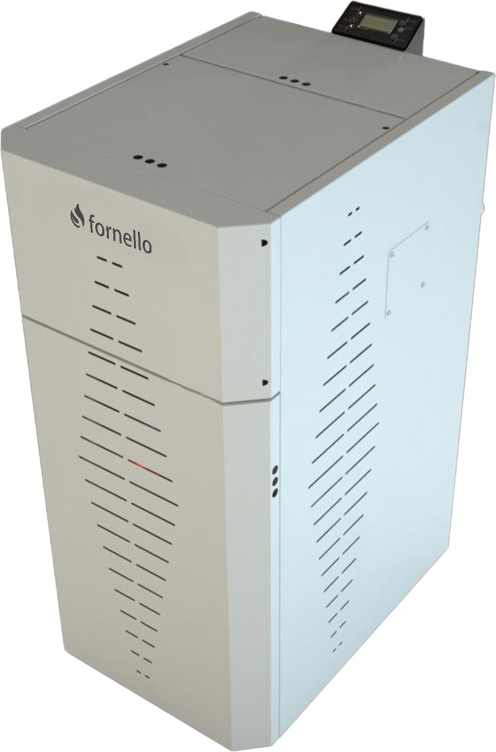 Centrala pe peleti Fornello INCANTO COMPACT 25 kW, pompa electronica, vas expansiune, arzator inox, grup de siguranta, sistem de curatare MECANICA a creuzetului si drumurilor de fum, culoare alb