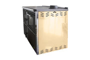 Termosemineu FORNELLO STAR CREM 34 kw pe combustibil solid ( lemn,carbune,bricheti ) ce se poate utiliza atat pentru incalzirea locuintelor, cat si pentru gatit (este prevazuta cu plita si cuptor pentru gatit) si este echipat cu pompa de circulatie