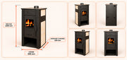 Termoșemineu Fiama Ambasador Ivory 24,5 kW