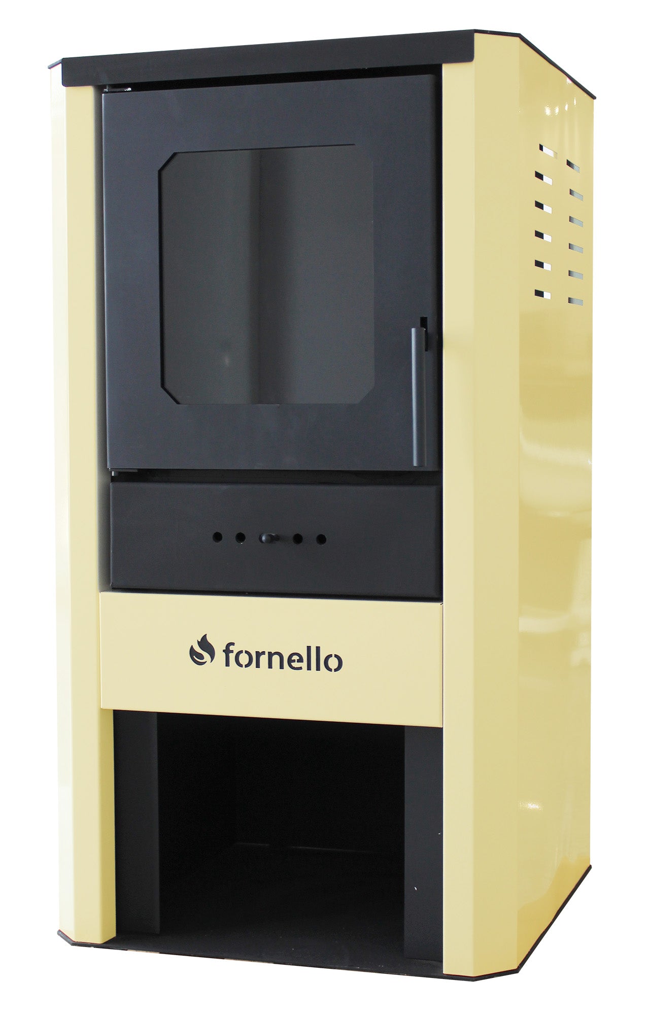 Termosemineu pe lemne, brichete si carbune Fornello Monza Ivory 27 kW