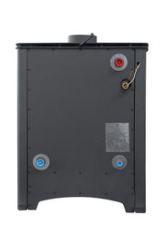 Termosemineu pe lemne, brichete si carbune Fornello B Max ER, Black, 24-26 kW, 650x520x800 mm