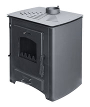 Termosemineu pe lemne, brichete si carbune Fornello B Max ER, Black, 24-26 kW, 650x520x800 mm