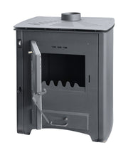 Termosemineu pe lemne, brichete si carbune Fornello B Max ER, Black, 24-26 kW, 650x520x800 mm