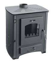 Termosemineu pe lemne, brichete si carbune Fornello B Max ER, Black, 24-26 kW, 650x520x800 mm