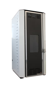 Termosemineu pe peleti Fornello Camino Rossi 35 kW, pompa Grundfos, vas expansiune, arzator inox