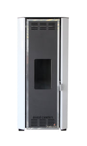 Termosemineu pe peleti Fornello Camino Rossi 35 kW, pompa Grundfos, vas expansiune, arzator inox