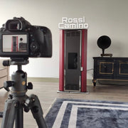 Termosemineu pe peleti Fornello Camino Rossi 35 kW, pompa Grundfos, vas expansiune, arzator inox