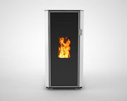Termosemineu pe peleti Fornello Lidya 25 kW, pompa Grundfos, vas expasniune, telecomanda, arzator inox, sistem curatare mecanica