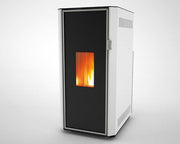 Termosemineu pe peleti Fornello Lidya 25 kW, pompa Grundfos, vas expasniune, telecomanda, arzator inox, sistem curatare mecanica