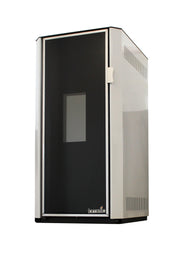 Pachet control de la distanta Termosemineu pe peleti Fornello Lidya 25 kW, pompa Grundfos, vas expansiune, telecomanda, arzator inox, sistem curatare mecanica si termostat Wi-Fi Salus IT 500