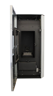 Pachet control de la distanta Termosemineu pe peleti Fornello Lidya 25 kW, pompa Grundfos, vas expansiune, telecomanda, arzator inox, sistem curatare mecanica si termostat Wi-Fi Salus IT 500