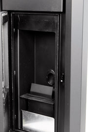 Termosemineu pe peleti Fornello Primo Pellet 25 KW, aprindere automata, telecomanda, buncar, tiraj fortat, pompa circulatie, vas expansiune, touch screen, Ivory, A+