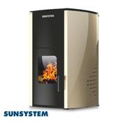 Pachet control de la distanta, Termosemineu pe peleti SUNSYSTEM Comfort 13 kw, Pompa, Vas expansiune, Automatizare, Calorifere aluminiu Fornello Alvo, Boiler 100 litri, Termostat, Aspirator, Kit 3.5 ml si Fitinguri montaj