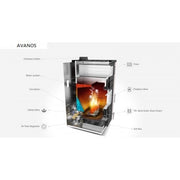 Termosemineu FORNELLO AVANOS 32 pe combustibil solid ( lemn,carbune,bricheti ) ce se poate utiliza atat pentru incalzirea locuintelor, cat si pentru gatit (este prevazuta cu plita si cuptor) si este echipat cu pompa de circulatie