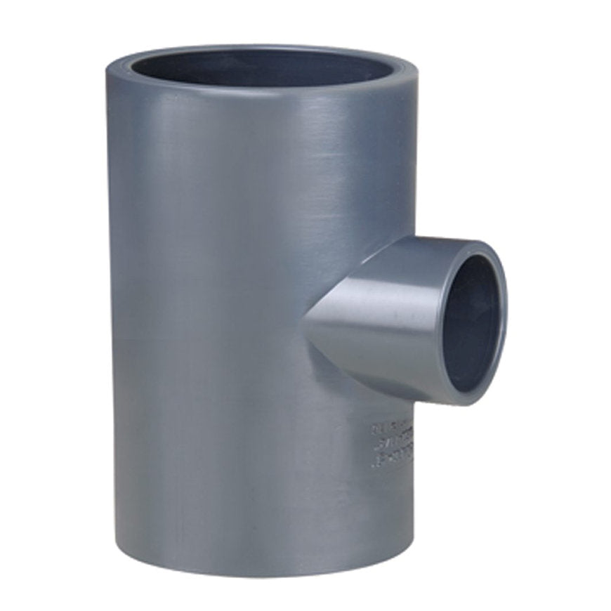 Teu redus 90 de grade din PVC-U 75×32 mm PN16
