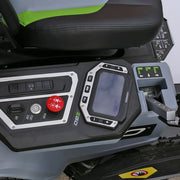 Set tractor de tuns iarba Ego Power ZT5201E-L, cu 2 acumulatori, 56 V/10.0 Ah, 132 cm