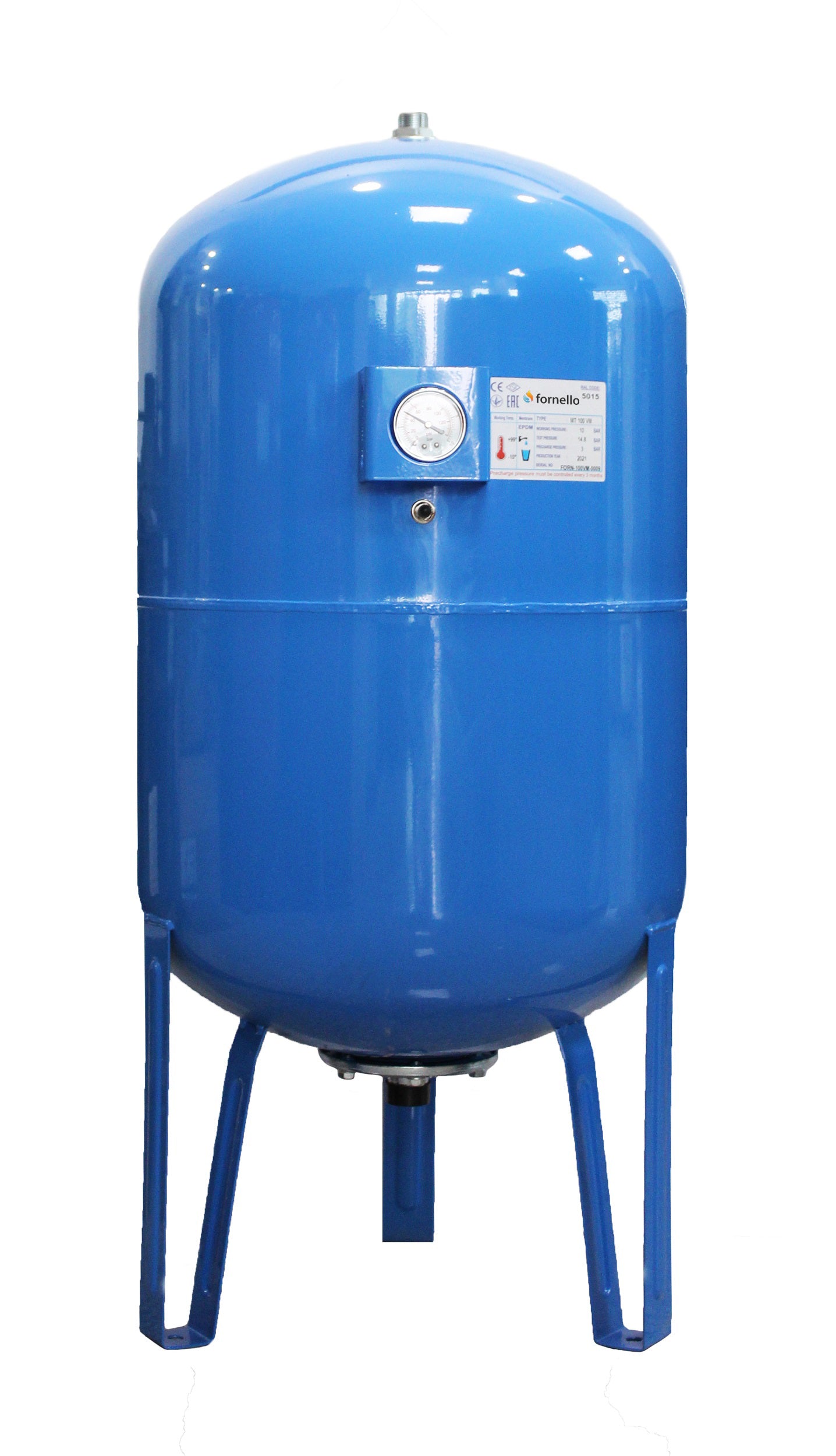 Vas expansiune pentru hidrofor Fornello 100 litri, vertical, cu
