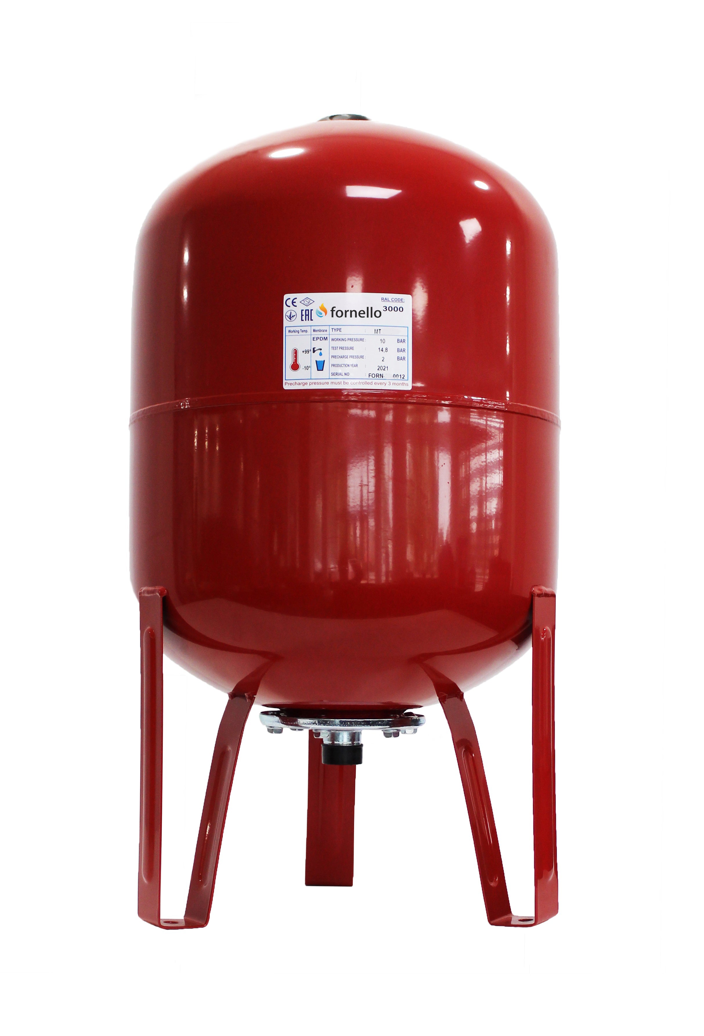 Vas expansiune termic Fornello 50 litri, vertical, cu picioare,