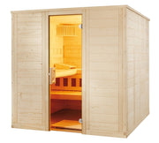 Cabina sauna din lemn masiv Wellfun Large 206x205x204 cm