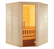 Cabina sauna din lemn masiv Wellfun Mini 145x145x204 cm