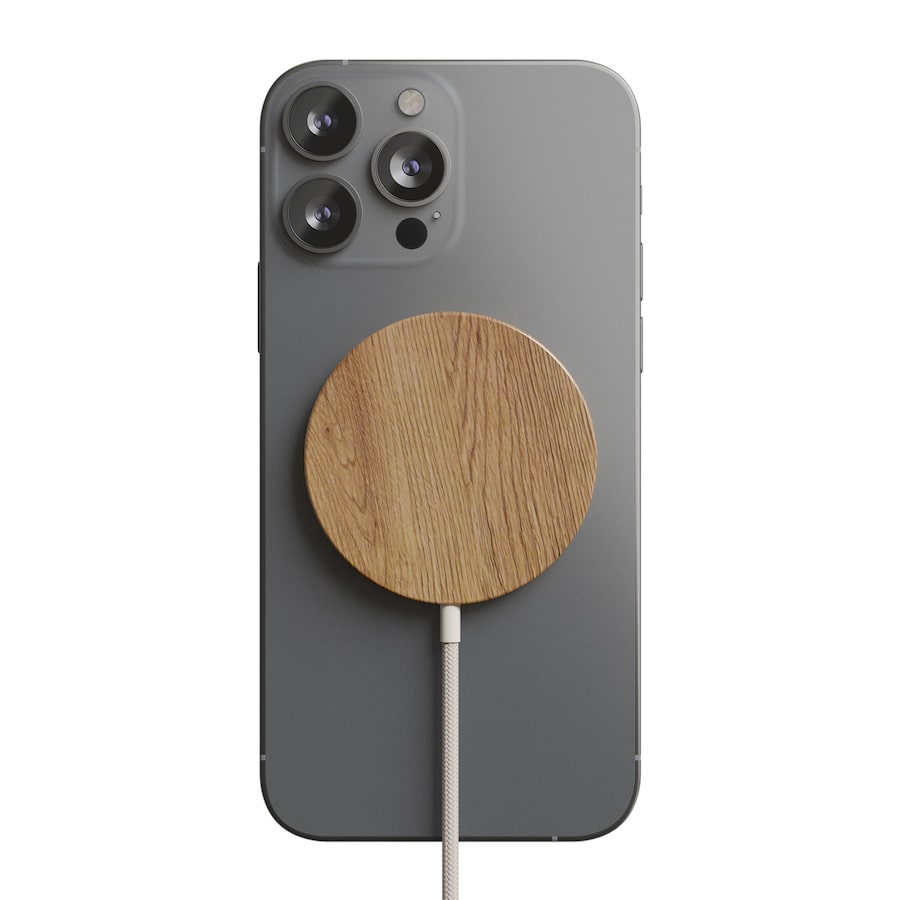 Cumpara Incarcator wireless Woodcessories MagPad, Oak/Fabric de la Mesterul Minune