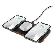 Cumpara Statie de incarcare Woodcessories MultiPad Wireless 3in1, Walnut/Fabric de la Mesterul Minune