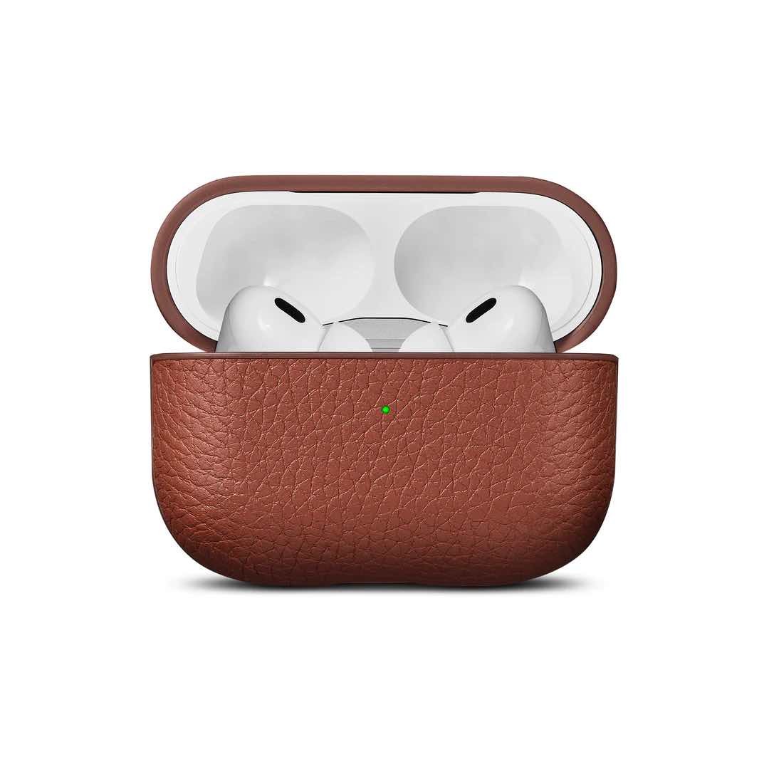 Cumpara Husa de protectie Woolnut pentru AirPods Pro (gen.2), Piele, Cognac de la Mesterul Minune