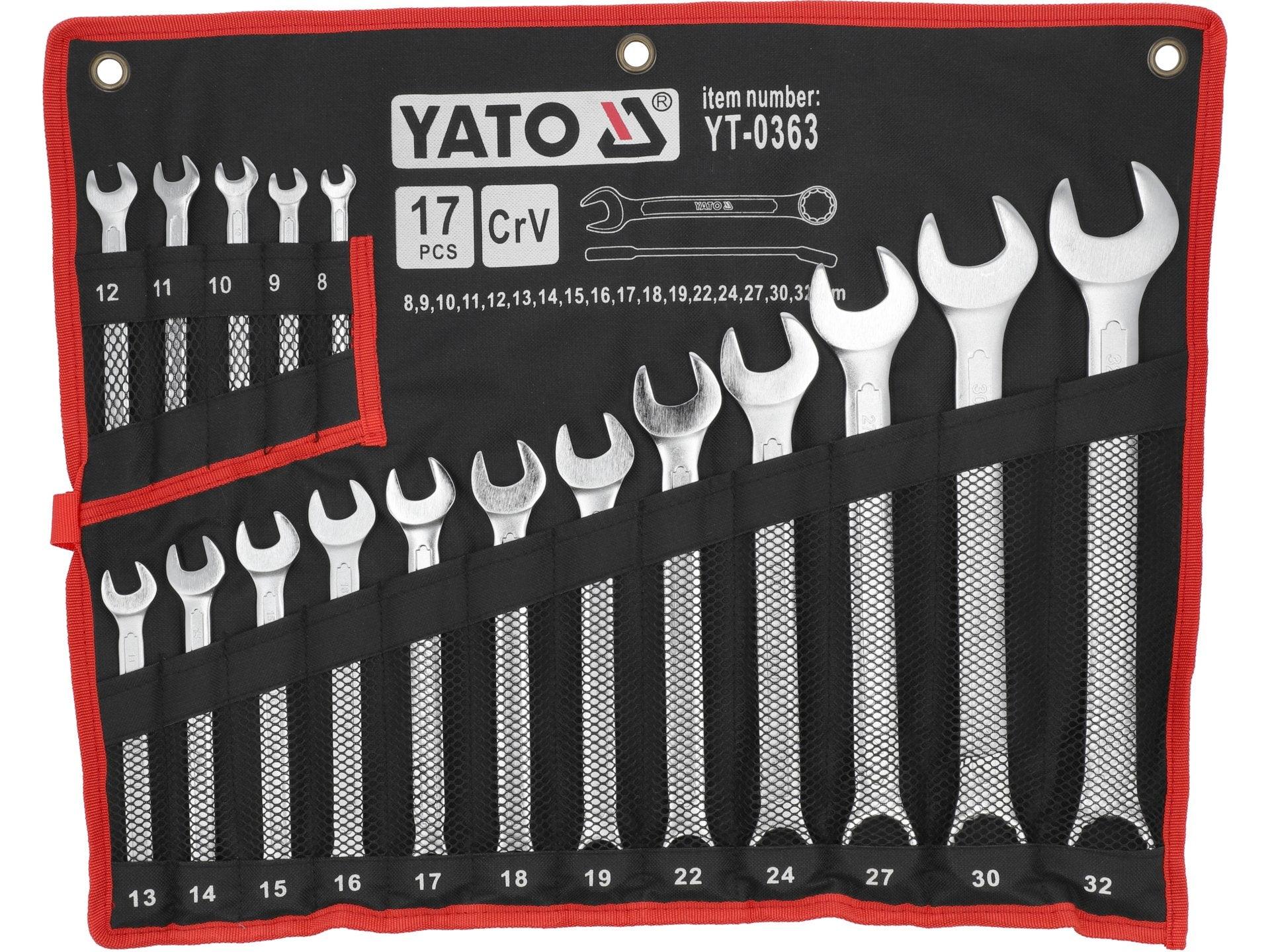 SET CHEI COMBINATE SATINATE 8-32MM, 17 BUC YATO YT-0363