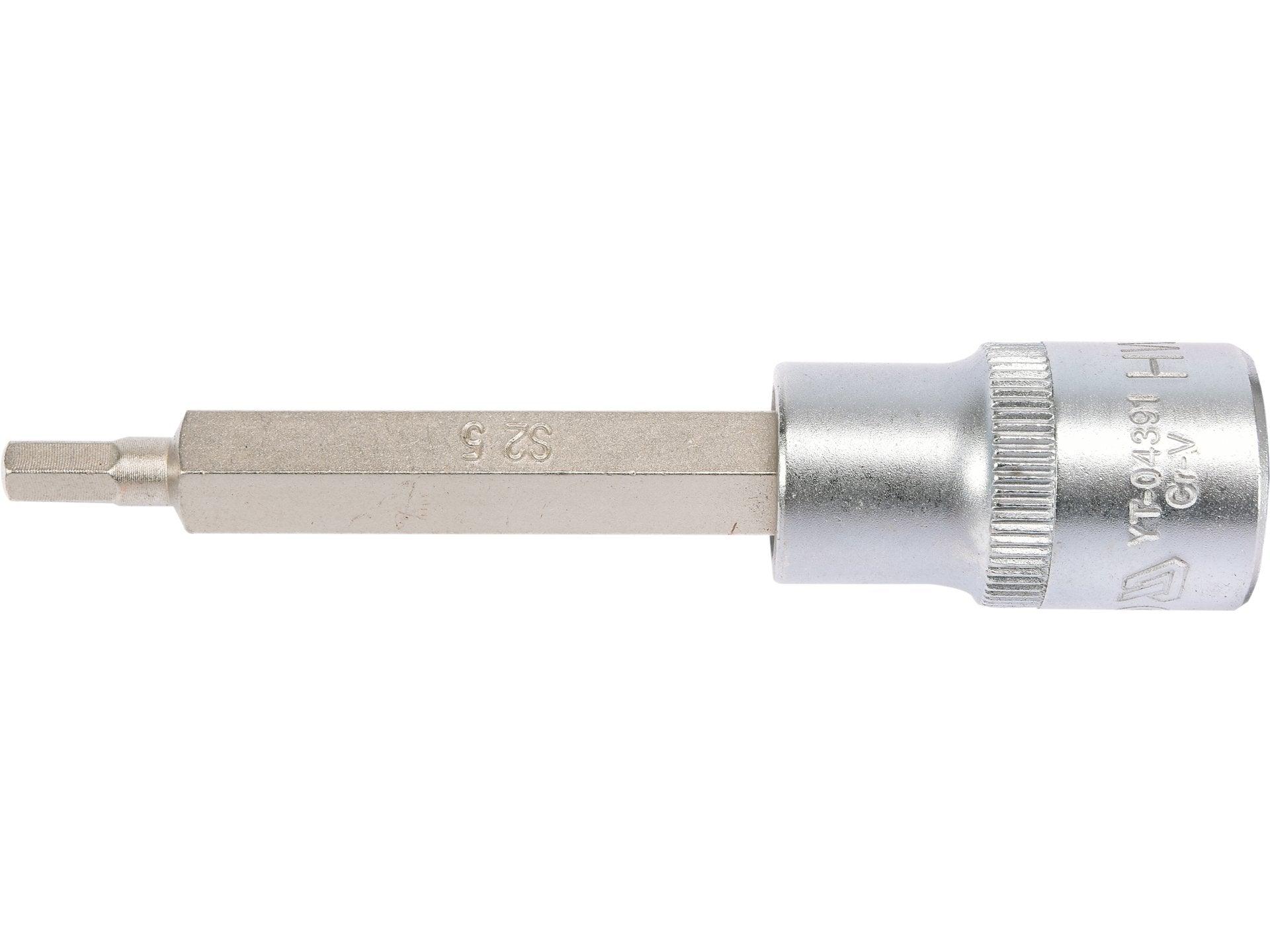 BIT HEXAGONAL CU ADAPTOR 1/2'', 5X100MM YATO YT-04391