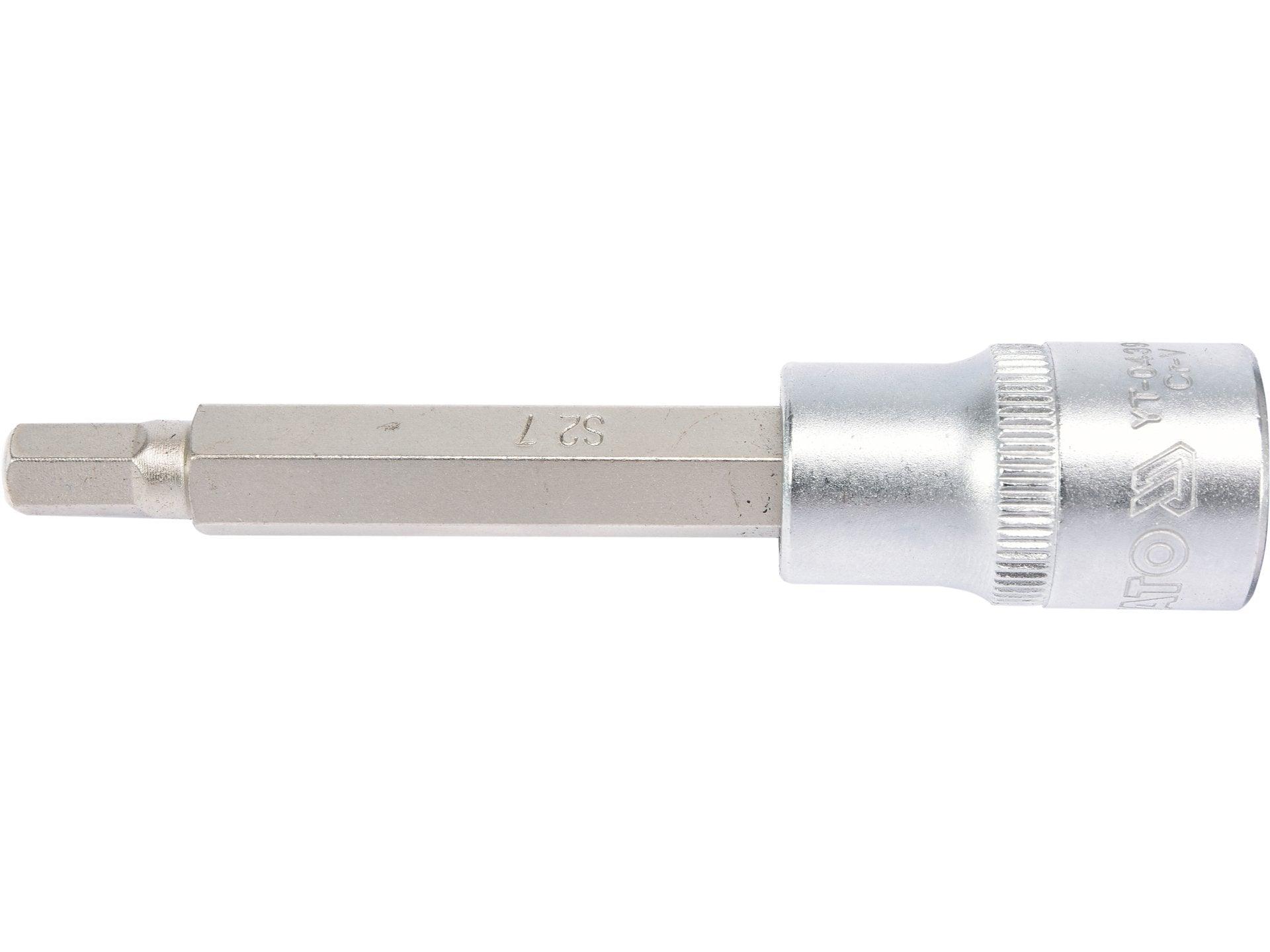 BIT HEXAGONAL CU ADAPTOR 1/2'', 7X100MM YATO YT-04393