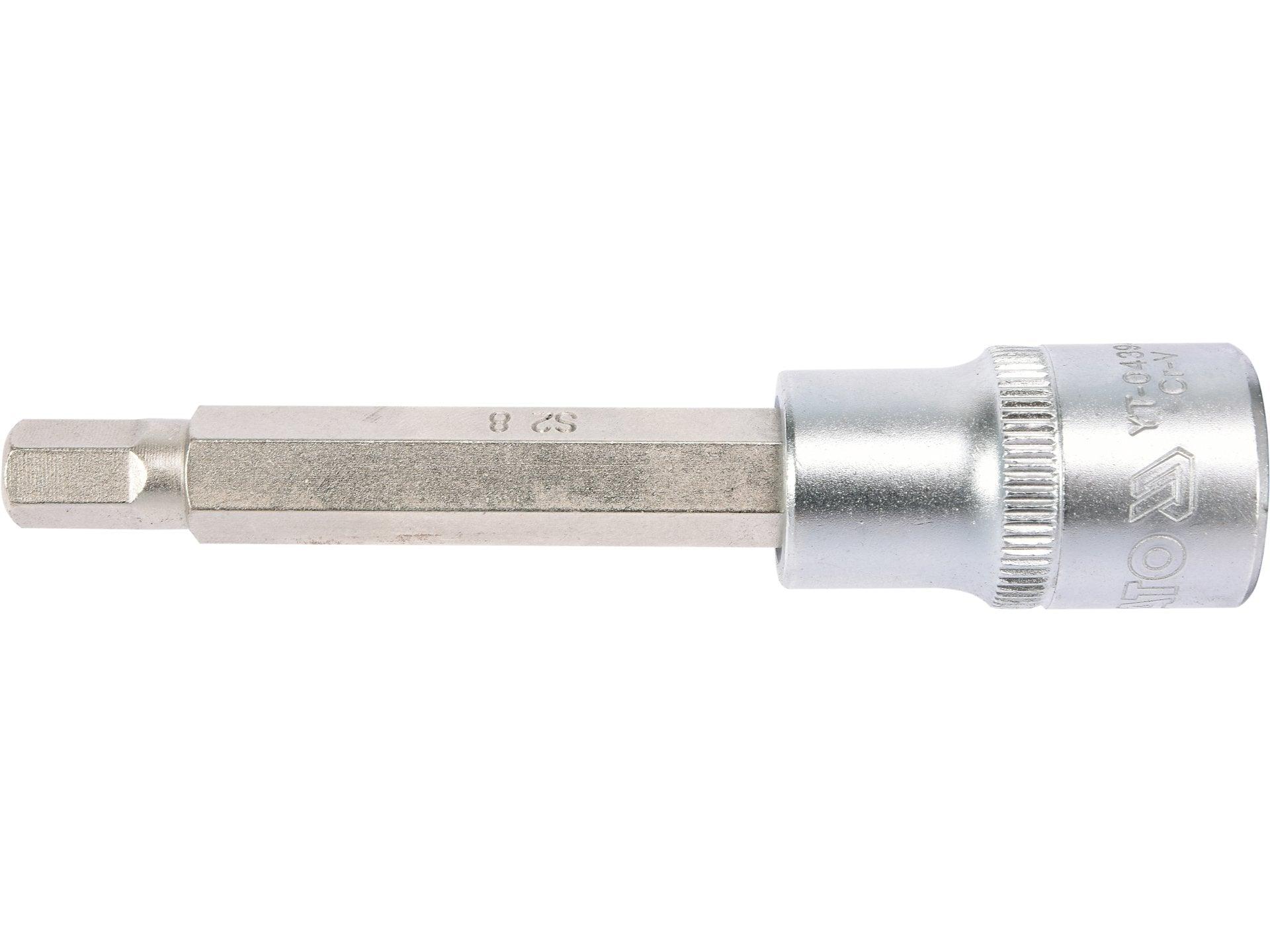 BIT HEXAGONAL CU ADAPTOR 1/2'', 8X100MM YATO YT-04394