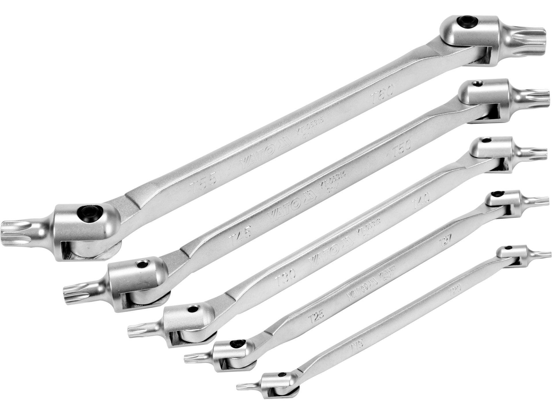 SET CHEI TORX CU ARTICULAȚIE, 5 BUC YATO YT-05320