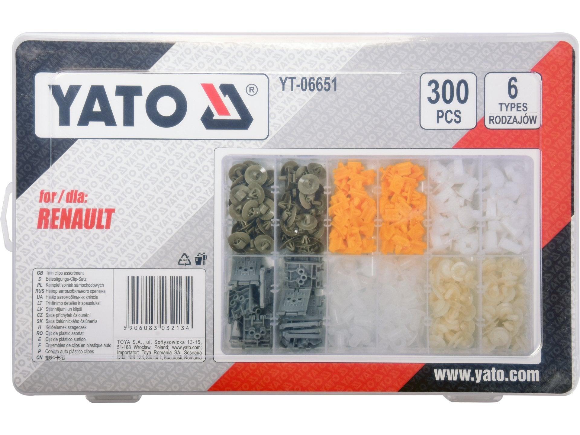 SET CLIPSURI AUTO RENAULT 300 BUC YATO YT-06651