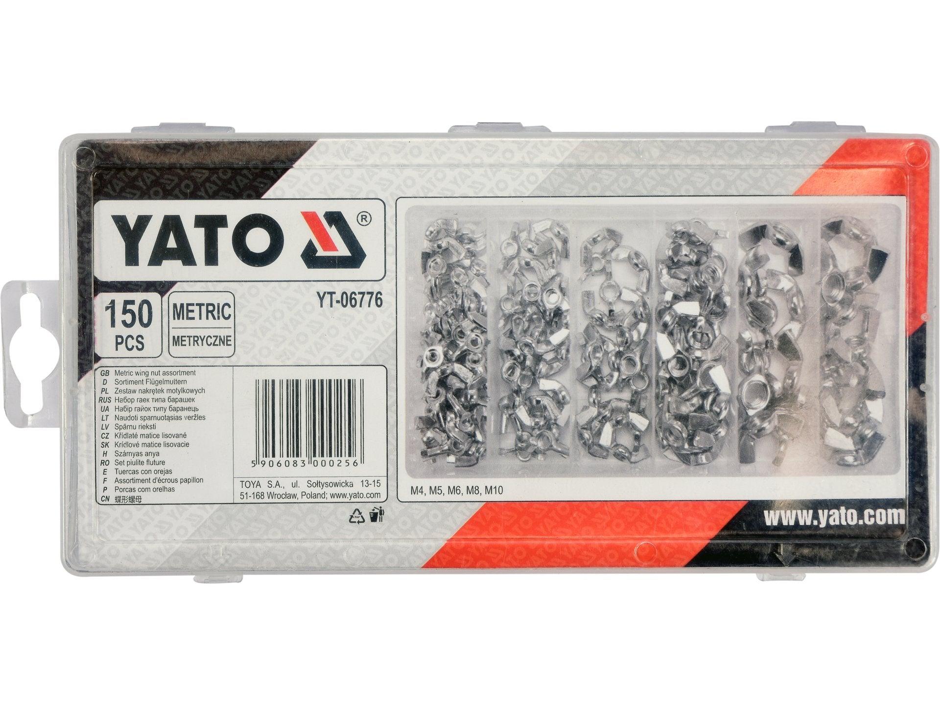 SET PIULIȚE TIP FLUTURE, 150 BUC YATO YT-06776
