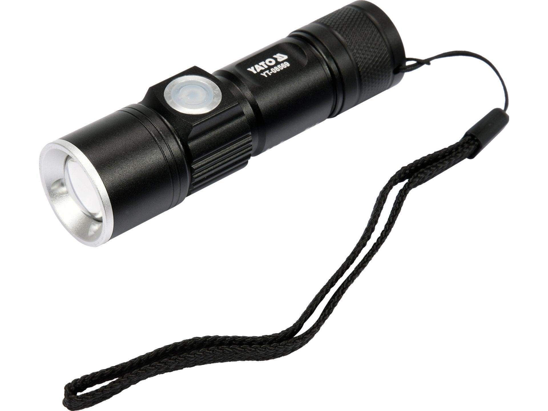 LANTERNĂ CU ACUMULATOR, 350LM, 650MAH, USB YATO YT-08569