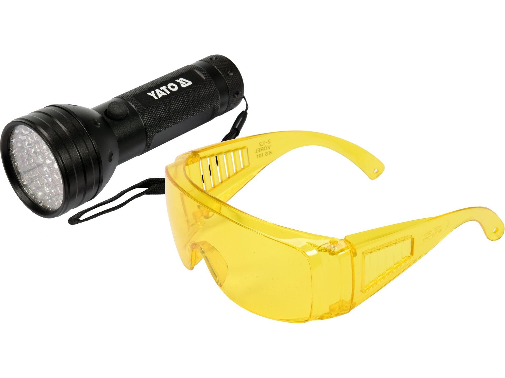 KIT LANTERNĂ LED UV + OCHELARI YATO YT-08581
