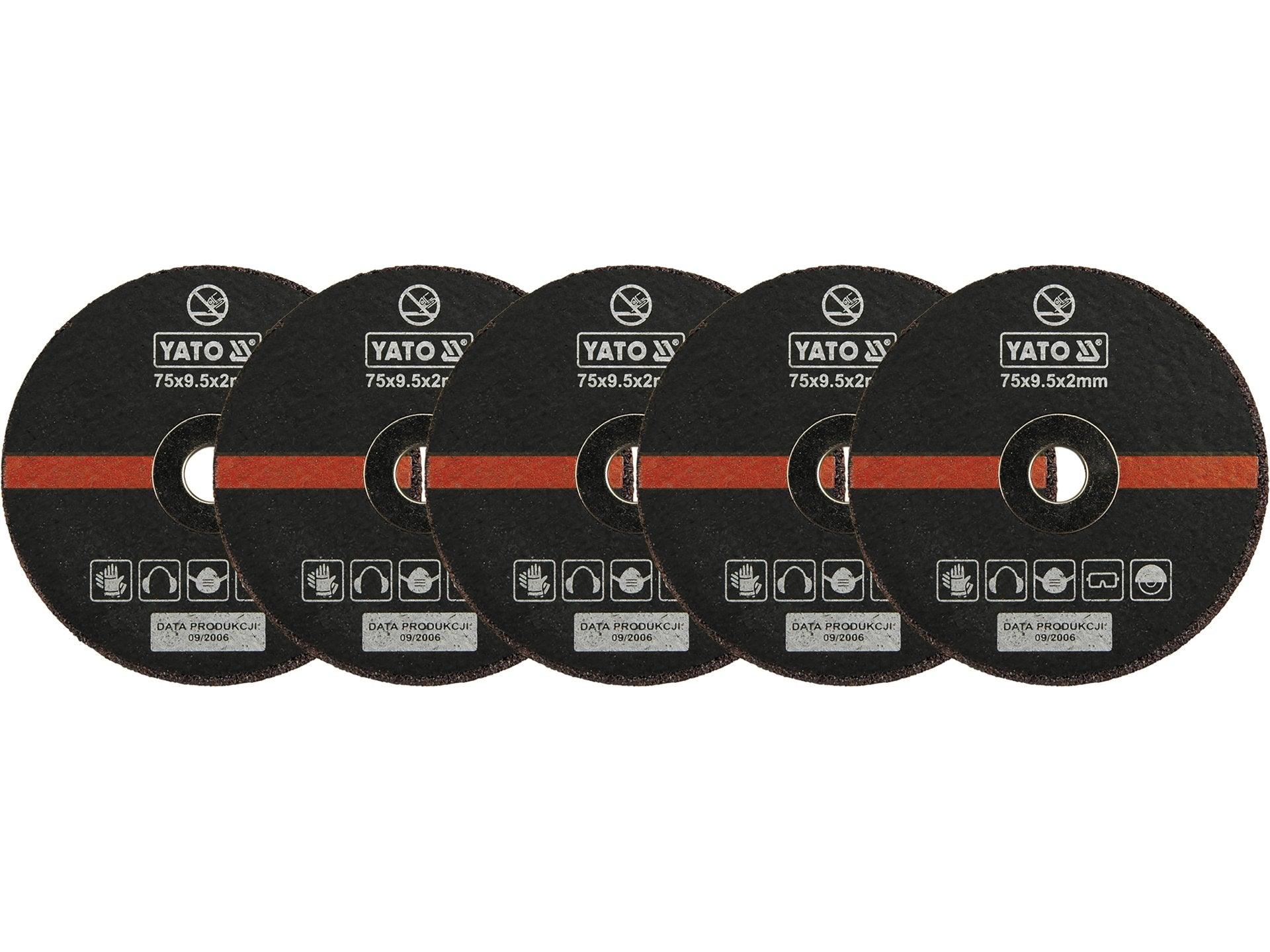 SET DISCURI TĂIAT METAL, 75MM YATO YT-0994