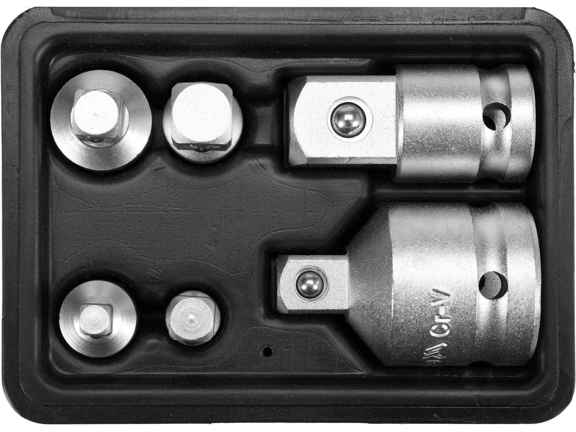 SET ADAPTOARE 3/8''MX1/4''F, 1/4''MX3/8''F, 3/8''FX1/2''M, 1/2''MX3/8''F, 3/4''MX1/2''F, 1/2''MX3/4''F YATO YT-10671