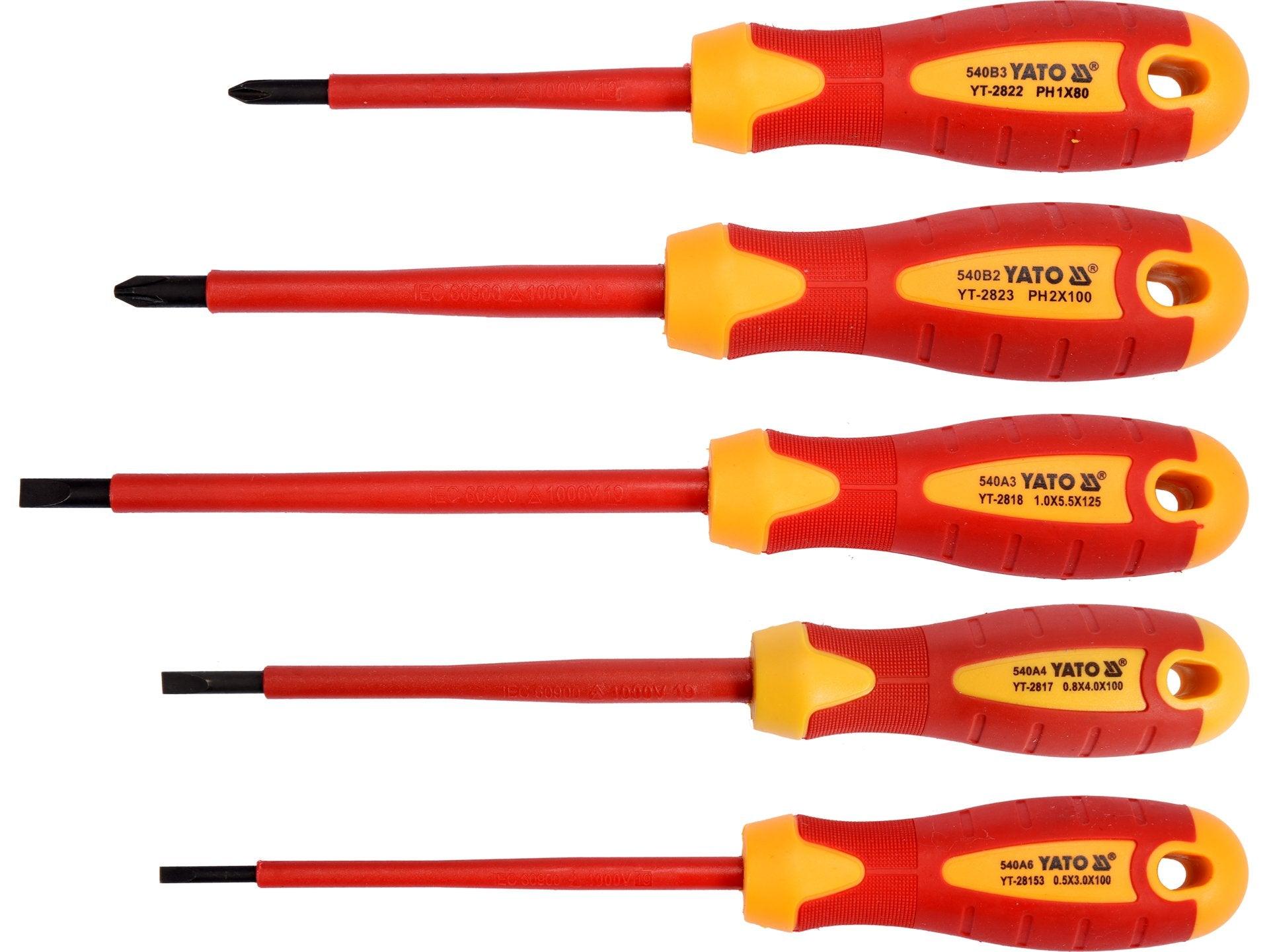 SET ȘURUBELNIȚE VDE, 5 BUC YATO YT-2827