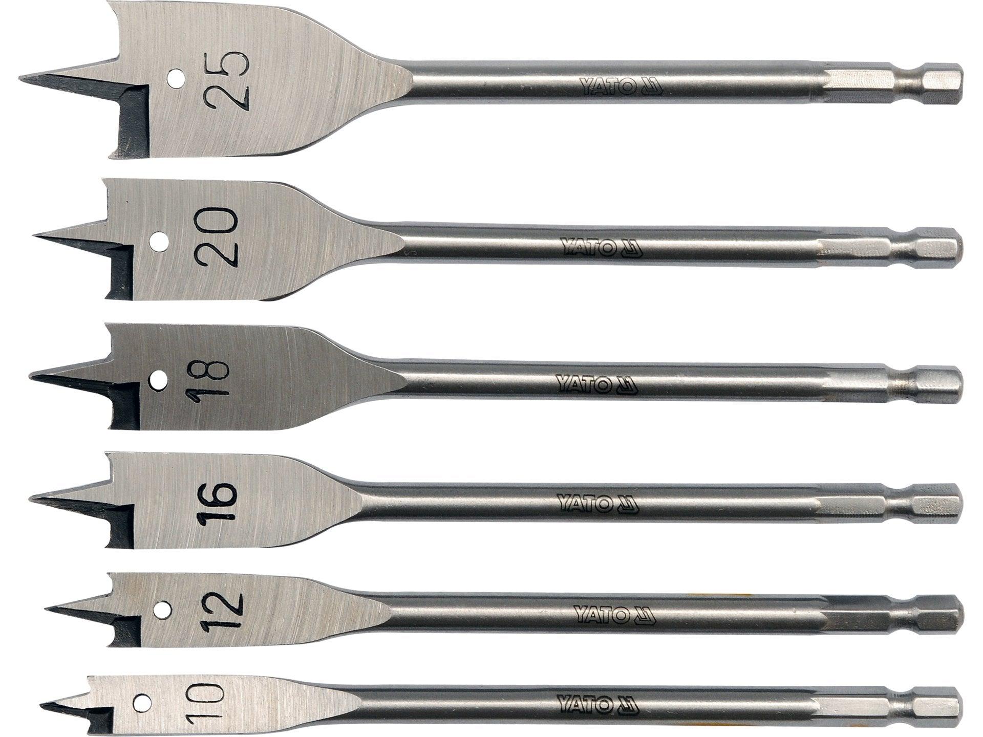 SET BURGHIE PLATE PENTRU LEMN 10-25, 6 BUC YATO YT-3258