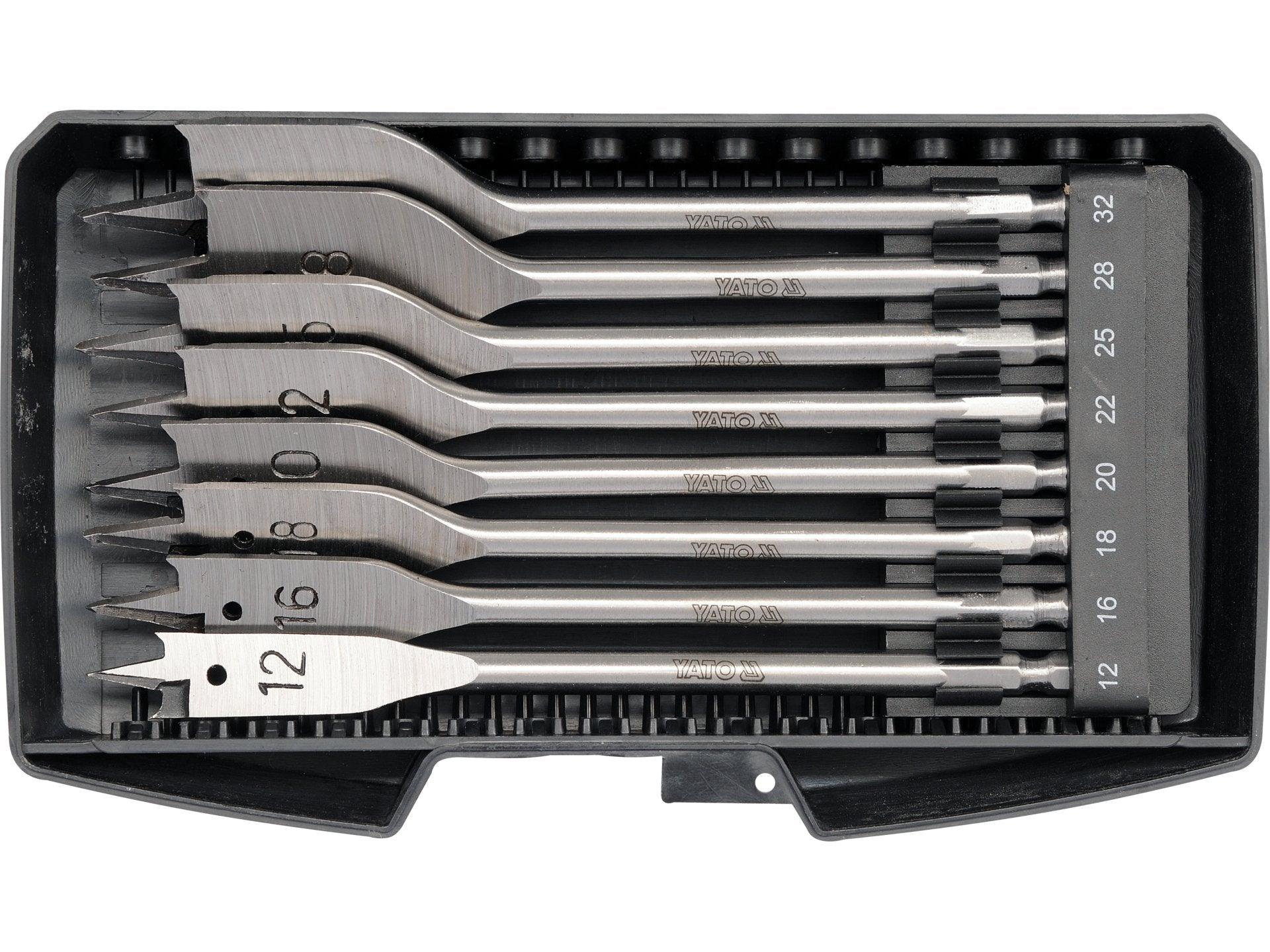 SET BURGHIE PLATE PENTRU LEMN 12-32MM, 8 BUC YATO YT-3259